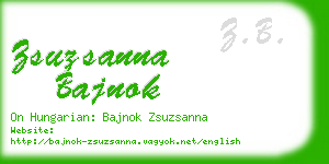 zsuzsanna bajnok business card